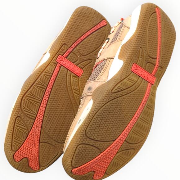 SPERRY Tan Seak Kite Sport Mocs Leather Mesh Boat Shoes Women's Size 9 - Picture 8 of 10